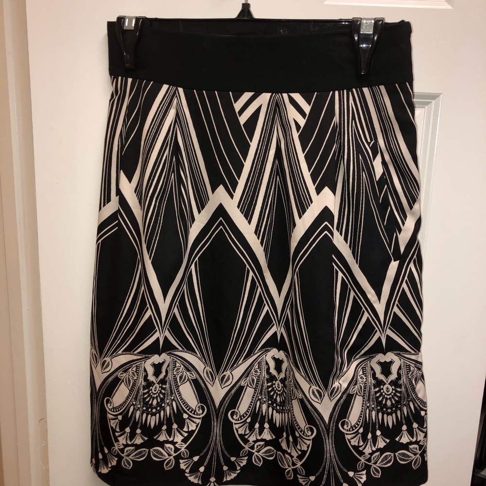 Worthington Black & White Printed Skirt